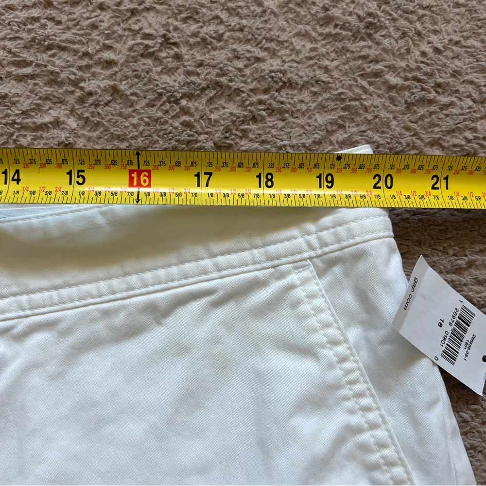 NWT GAP Cotton Blend High Rise City Short Preppy Minimalist Cottage Size 18 - Picture 4 of 7